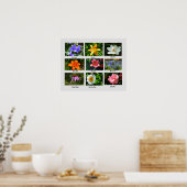 Affiche des fleurs de macro (Cuisine)