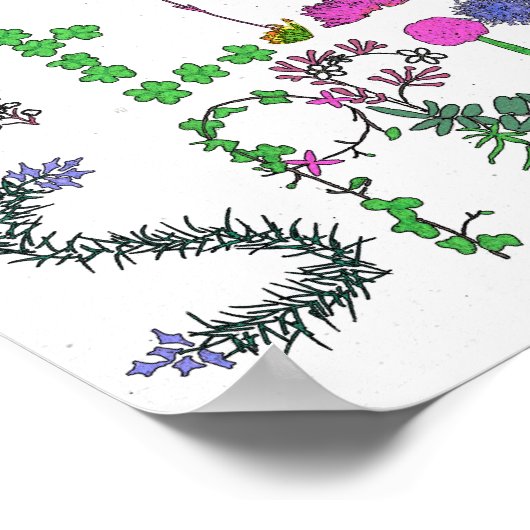 Affiche des fleurs du printemps (Coin)