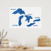 Affiche des Grands Lacs (Cuisine)