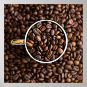 Affiche des haricots de café