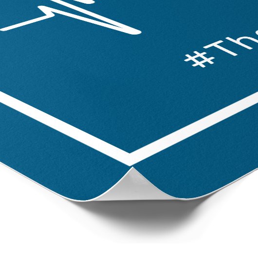 Affiche des héros des soins de santé Merci (Coin)