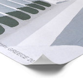 Affiche des îles grecques - santorini (Coin)