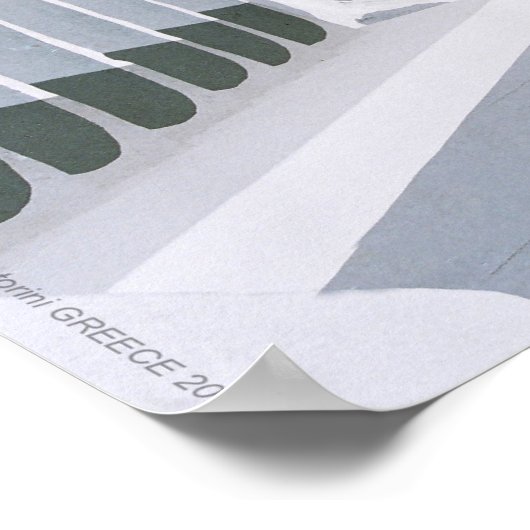 Affiche des îles grecques - santorini (Coin)