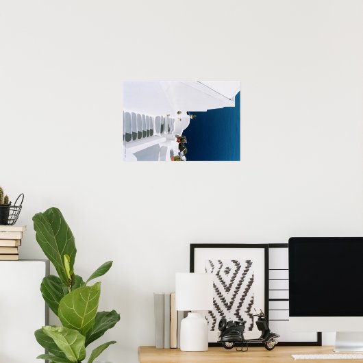 Affiche des îles grecques - santorini (Bureau à domicile)