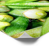 affiche des légumes verts okras (Coin)