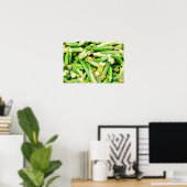 affiche des légumes verts okras (Bureau à domicile)