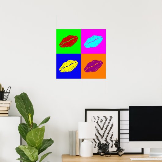 affiche des lèvres (Bureau à domicile)