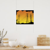 Affiche des lignes d'alimentation (Cuisine)