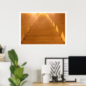 Affiche des marches éclairées par le soleil (Bureau à domicile)