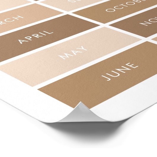 Affiche des mois neutres de l'année en classe (Coin)