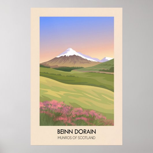 Affiche des Munros Beinn Dorain d'Écosse (Devant)