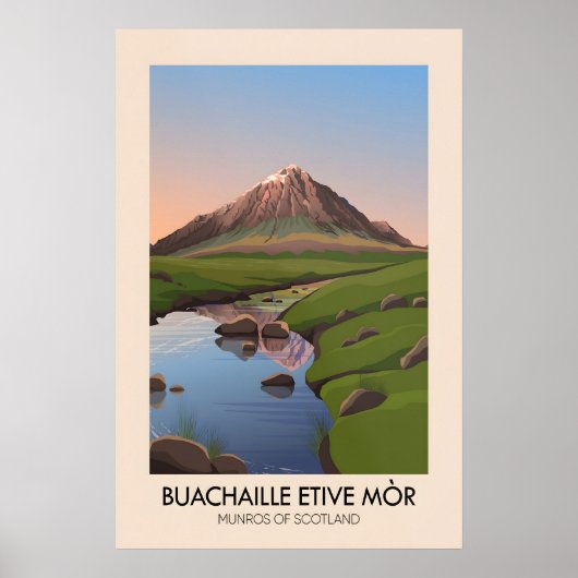 Affiche des Munros du Buachaille Etive Mor d'Écoss (Devant)