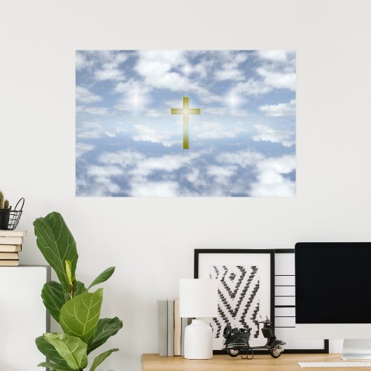 affiche des nuages célestes (Bureau à domicile)