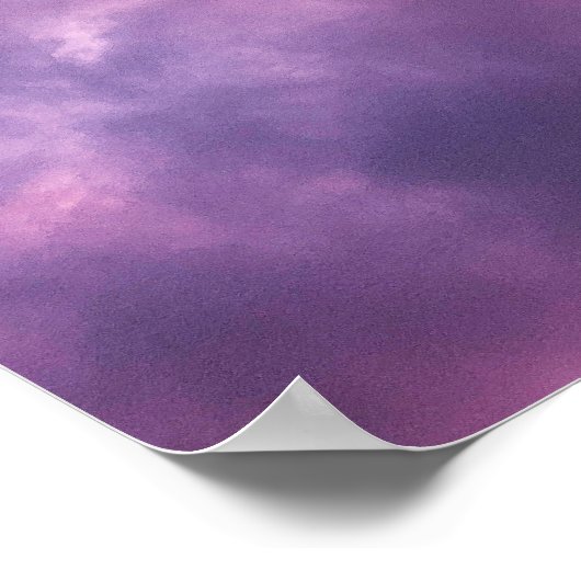 Affiche des nuages de ciel violet (Coin)