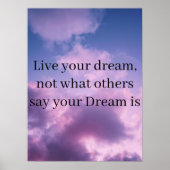 Affiche des nuages de ciel violet (Devant)