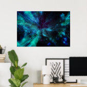 Affiche Des Nuances De Nébuleuse Bleue (Bureau à domicile)