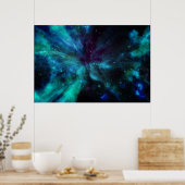 Affiche Des Nuances De Nébuleuse Bleue (Cuisine)