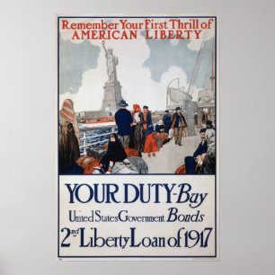 Affiche des obligations de guerre américaines WW1