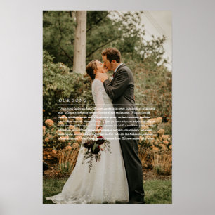 Affiche des paroles de notre chanson Mariage