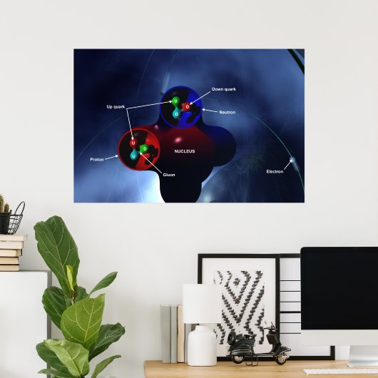 Affiche des particules subatomiques (Bureau à domicile)