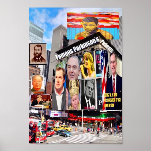 Affiche des patients de Parkinson célèbre (Devant)