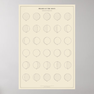 Affiche des phases de la Lune