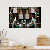 affiche des pistons de moteur de voiture (Cuisine)