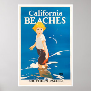 Affiche des plages de Californie Southern Pacific