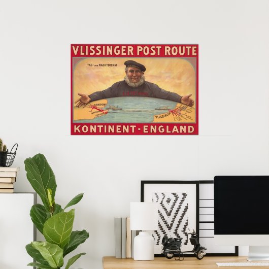 Affiche des ports Angleterre-Pays-Bas (Bureau à domicile)