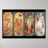 Affiche des Quatre Saisons d'Alphonse Mucha (Devant)