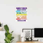 Affiche des règles de la famille de couleurs (Bureau à domicile)