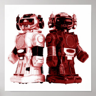 affiche des robots rouges