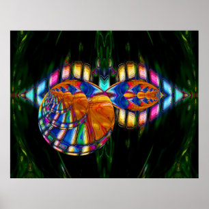 Affiche des roulettes de couleur