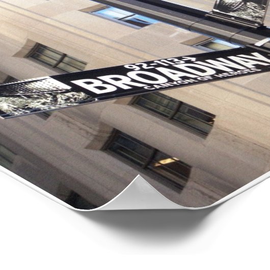 Affiche des signes de Broadway (Coin)