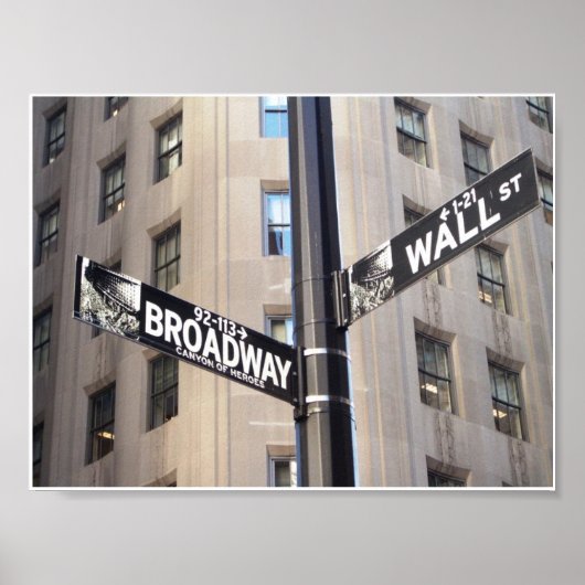 Affiche des signes de Broadway (Devant)