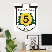 Affiche des signes de la route de Yellowhead (Bureau à domicile)