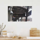 Affiche des signes de la rue Bourbon (Cuisine)