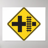 Affiche des signes de la voie de passage à niveau (Devant)