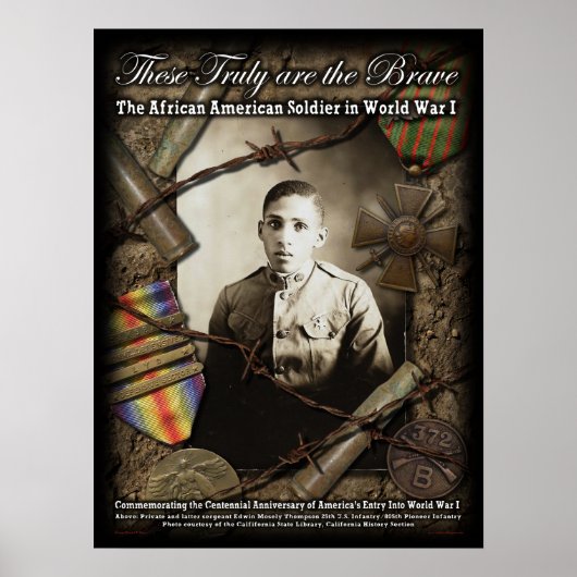 Affiche des soldats afro-américains de la Première (Devant)
