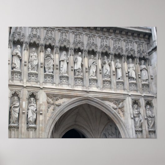 Affiche des statues de l'abbaye de Westminster (Devant)