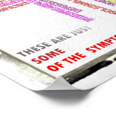 Affiche des symptômes de la fibromyalgie (Coin)