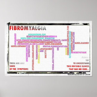Affiche des symptômes de la fibromyalgie