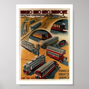 Affiche des syndicats de transport public