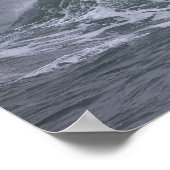 Affiche des vagues de l'océan de Rhode Island (Coin)