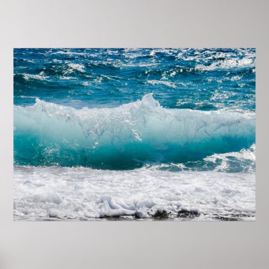 affiche des vagues océaniques (Devant)