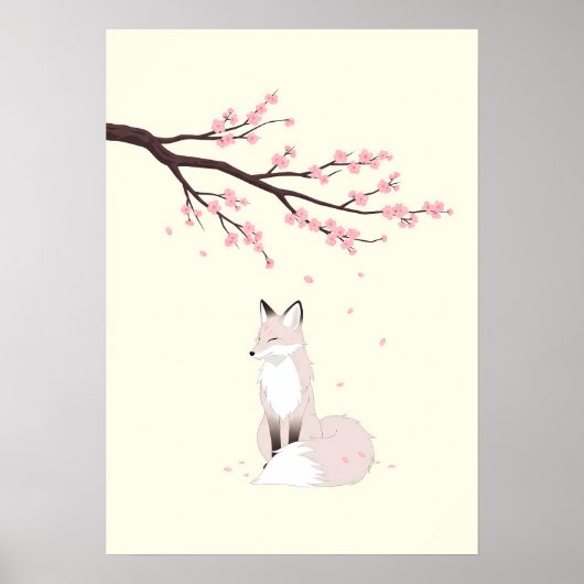 Affiche d'esprit de renard d'anime minimaliste (Devant)