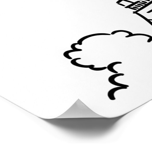 Affiche Dessin de la Tour Eiffel (Coin)