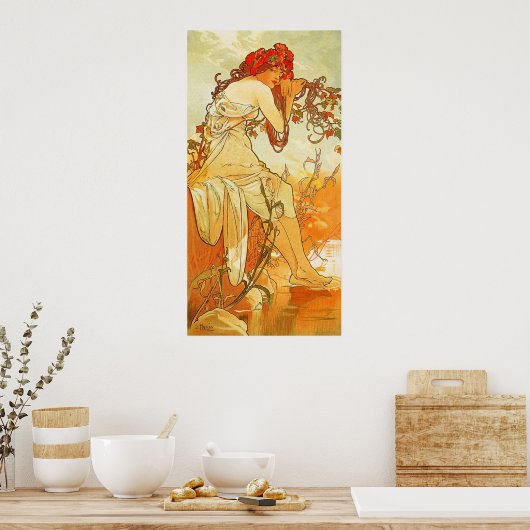 Affiche d'été Alphonse Mucha (Cuisine)