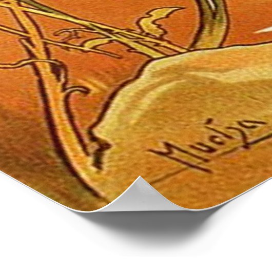 Affiche d'été Alphonse Mucha (Coin)