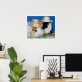 Affiche Deux Cochons d'Inde Mignons (Bureau à domicile)